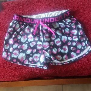 Under Armour Black and Pink Patterned Shorts
